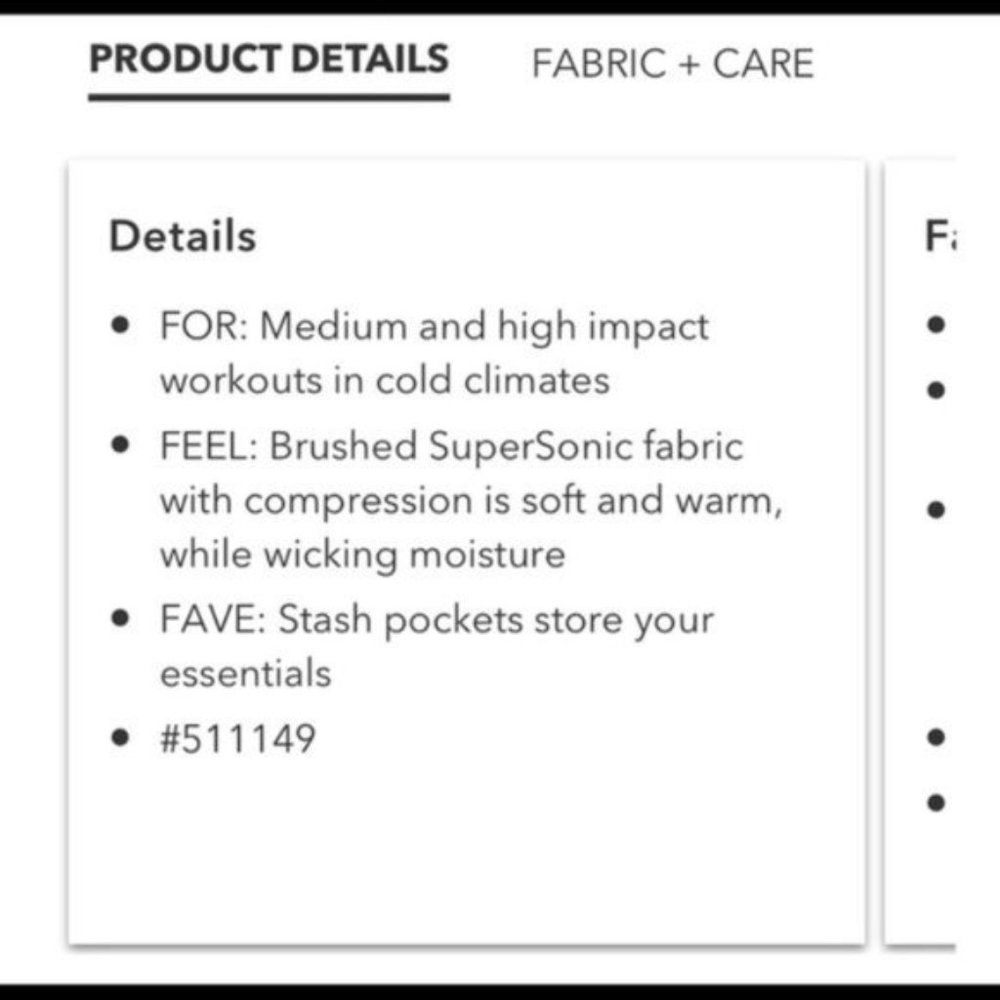 ATHLETA RAINIER 2-IN-1 TIGHTS size small regular - Picture 4 of 7